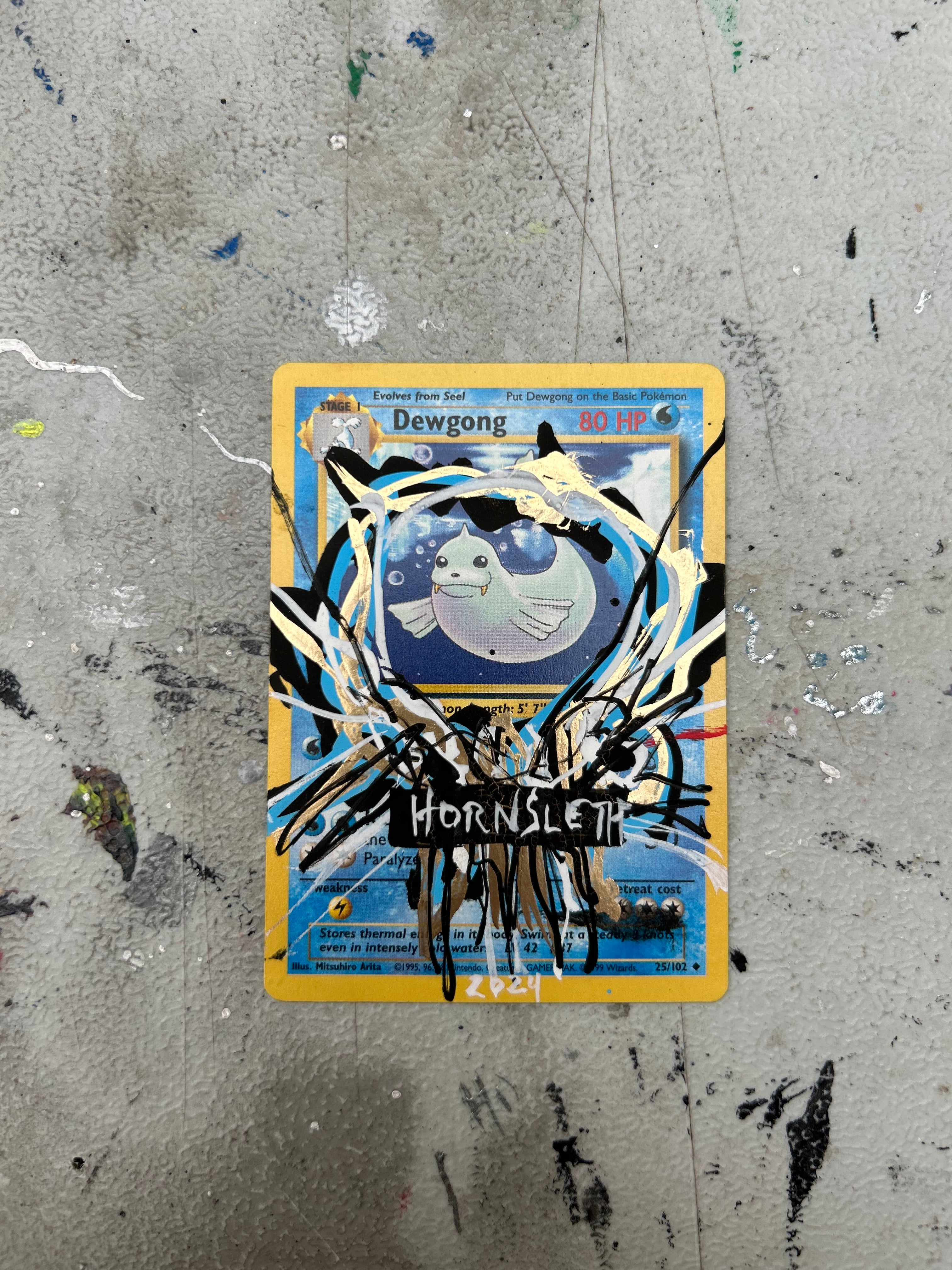 Pokemon Base set Dewgong: Hornsleth signeret