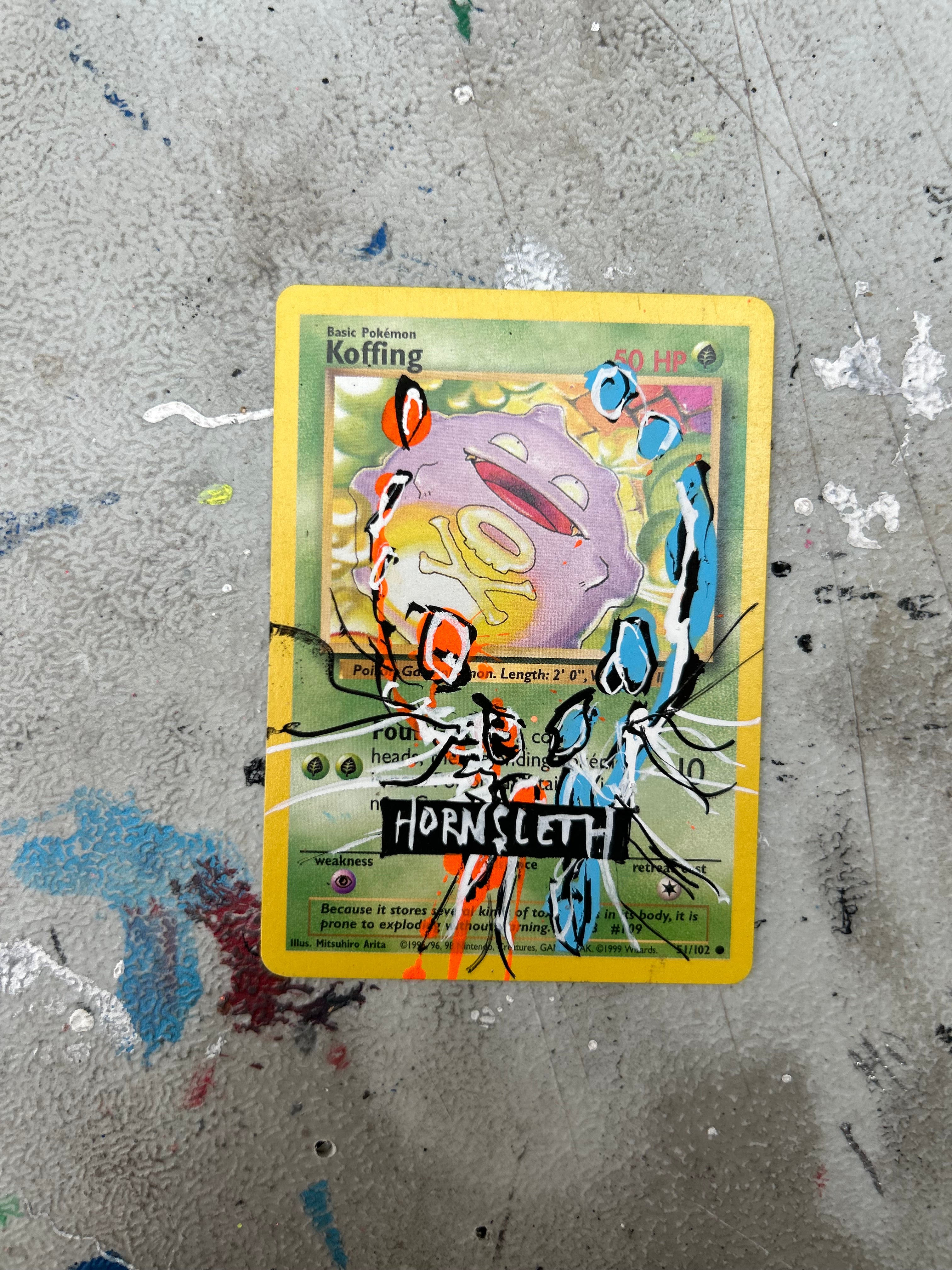 Pokemon Base set Koffing: Hornsleth signeret