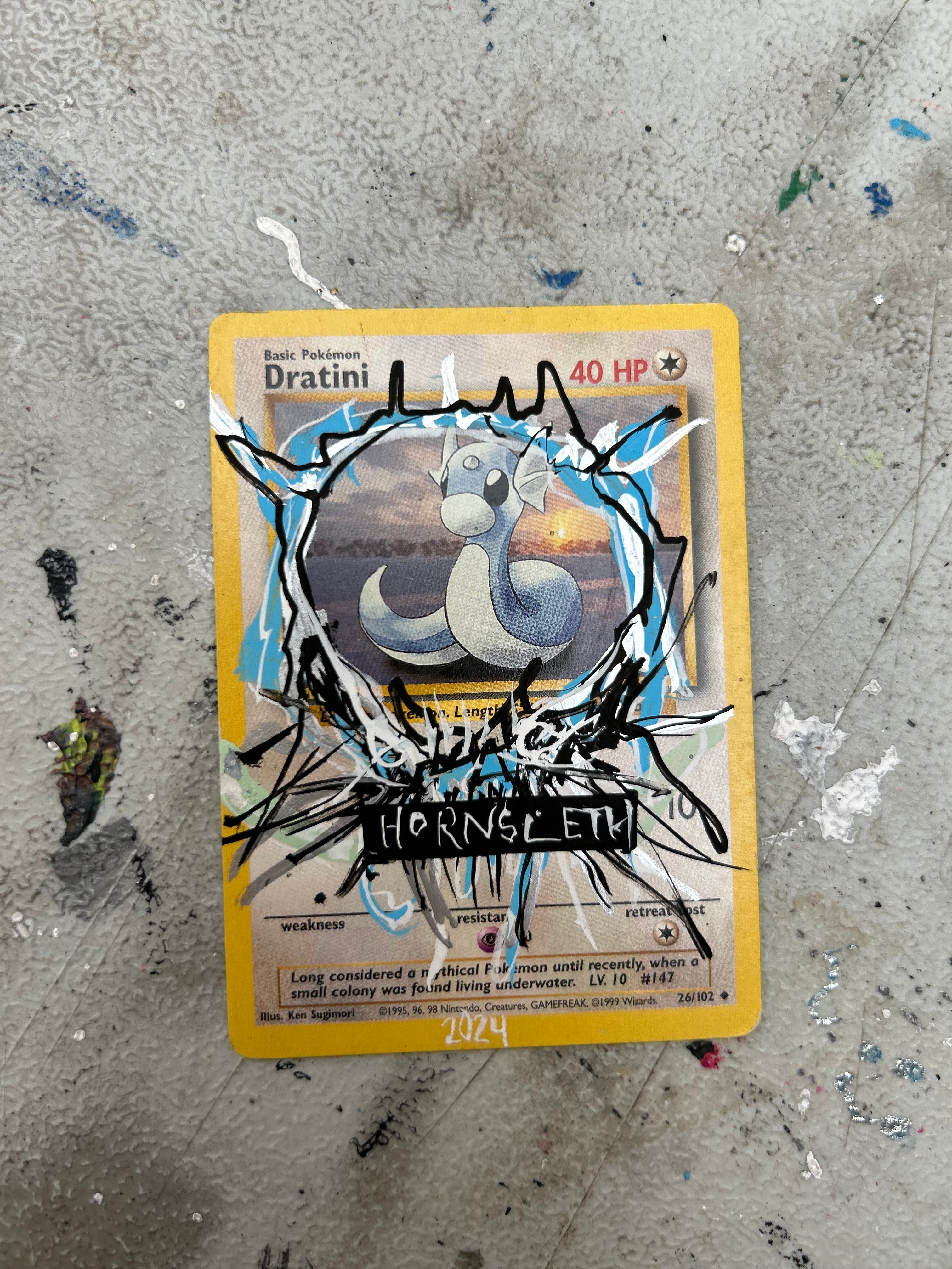 Pokemon Base set Dratini: Hornsleth signeret