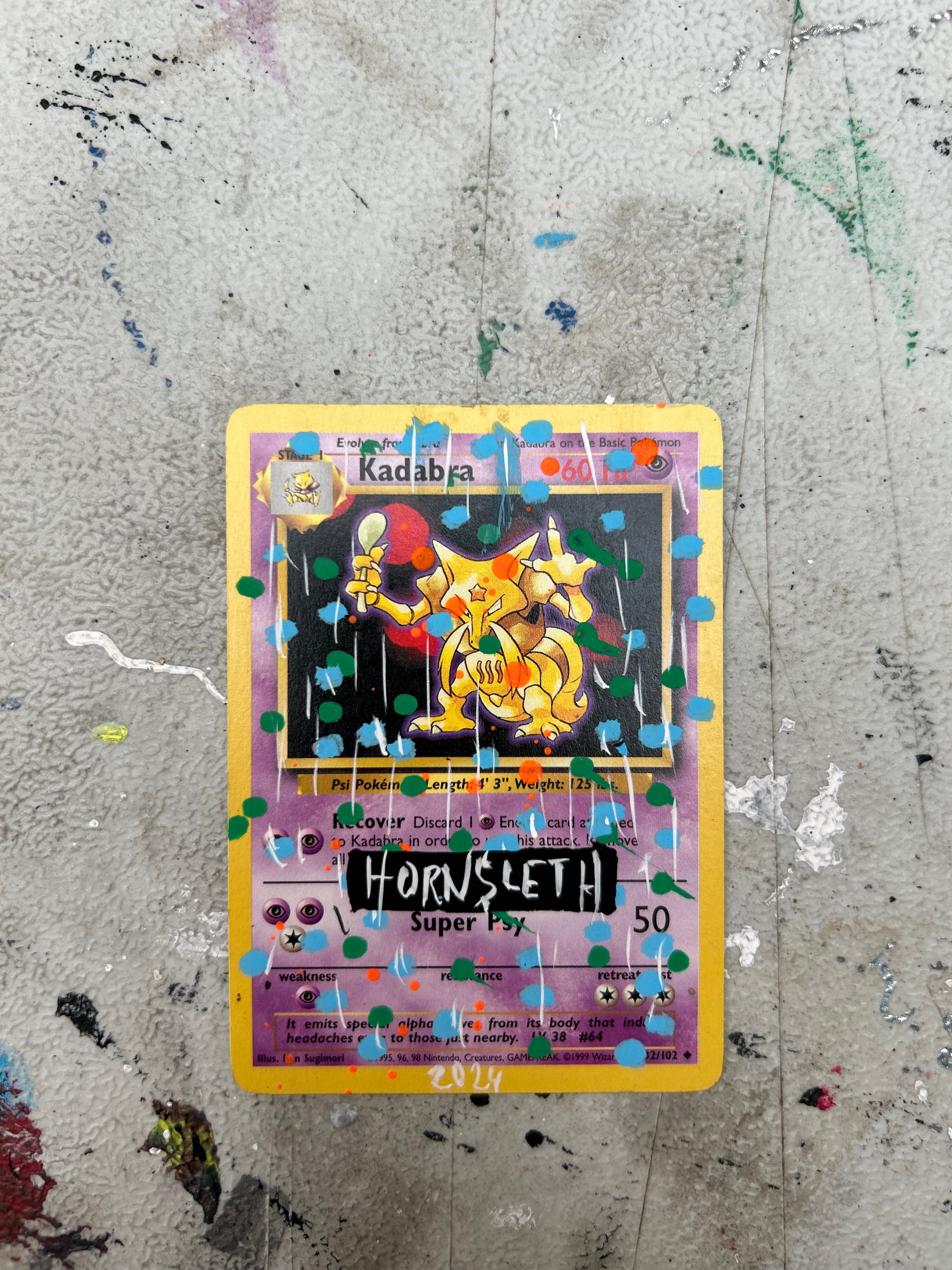 Pokemon Base set Kadabra: Hornsleth signeret