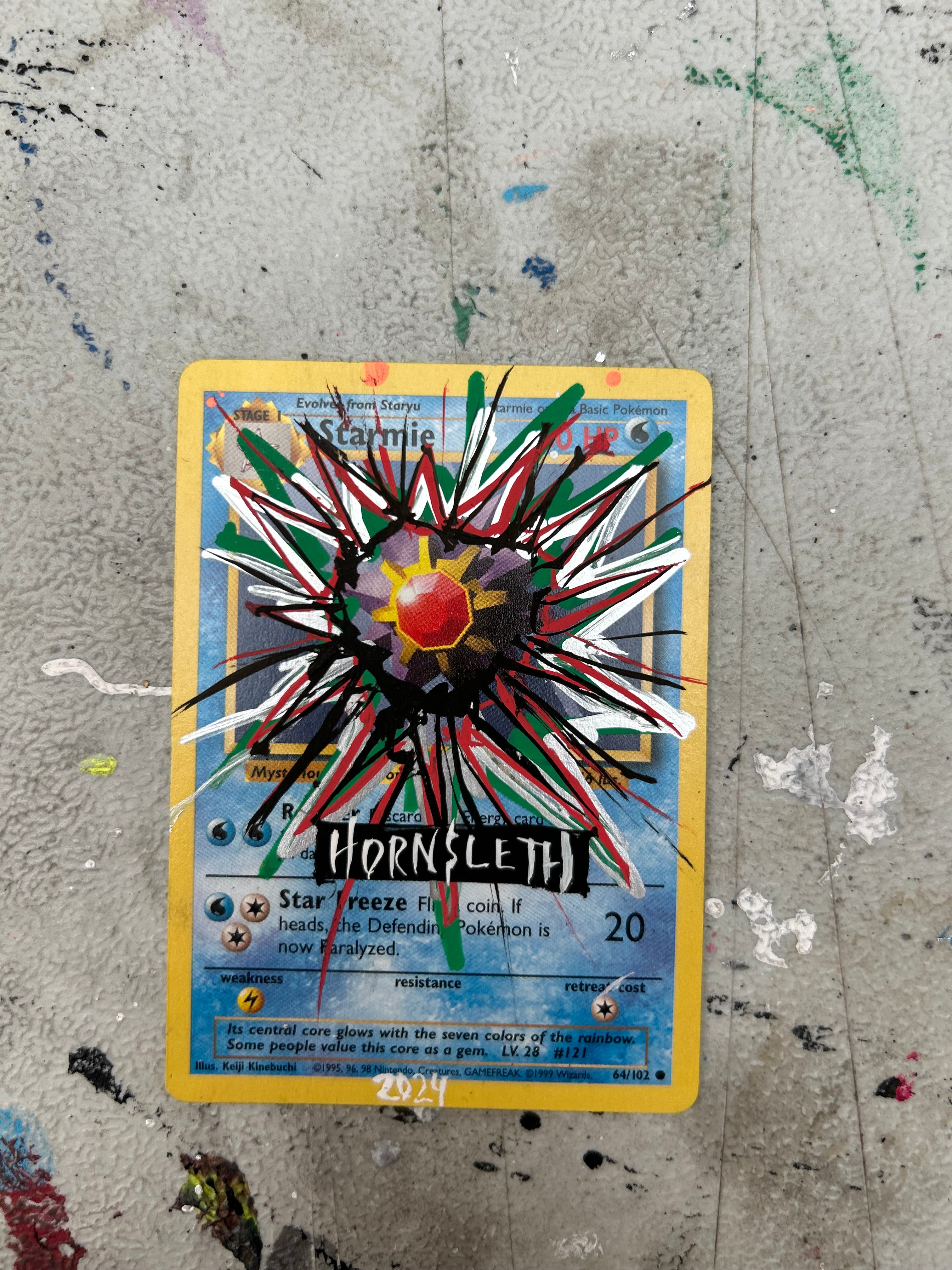 Pokemon Base set Starmie: Hornsleth signeret