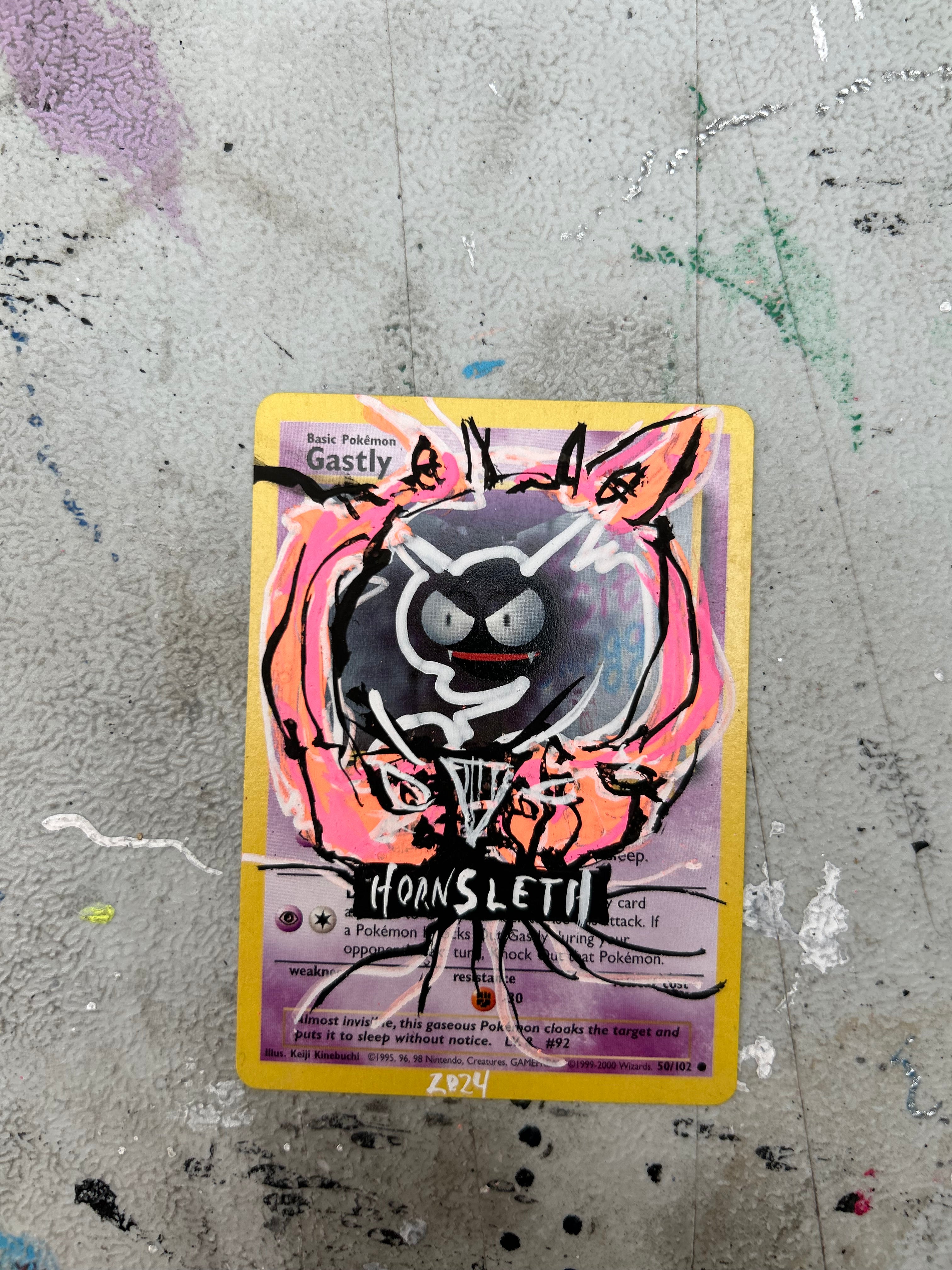 Pokemon Base set Gastly: Hornsleth signeret