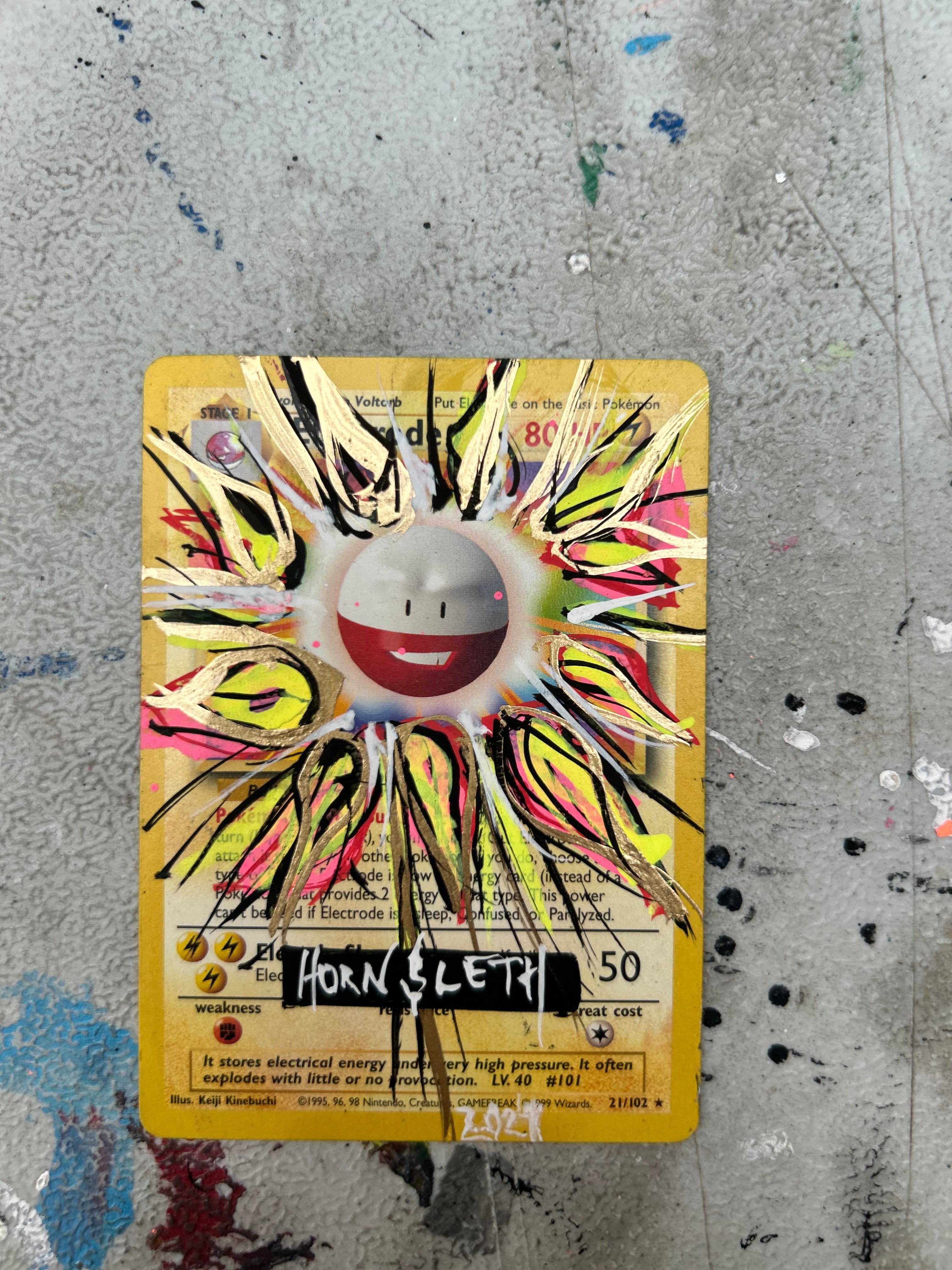 Pokemon Base set Electrode: Hornsleth signeret