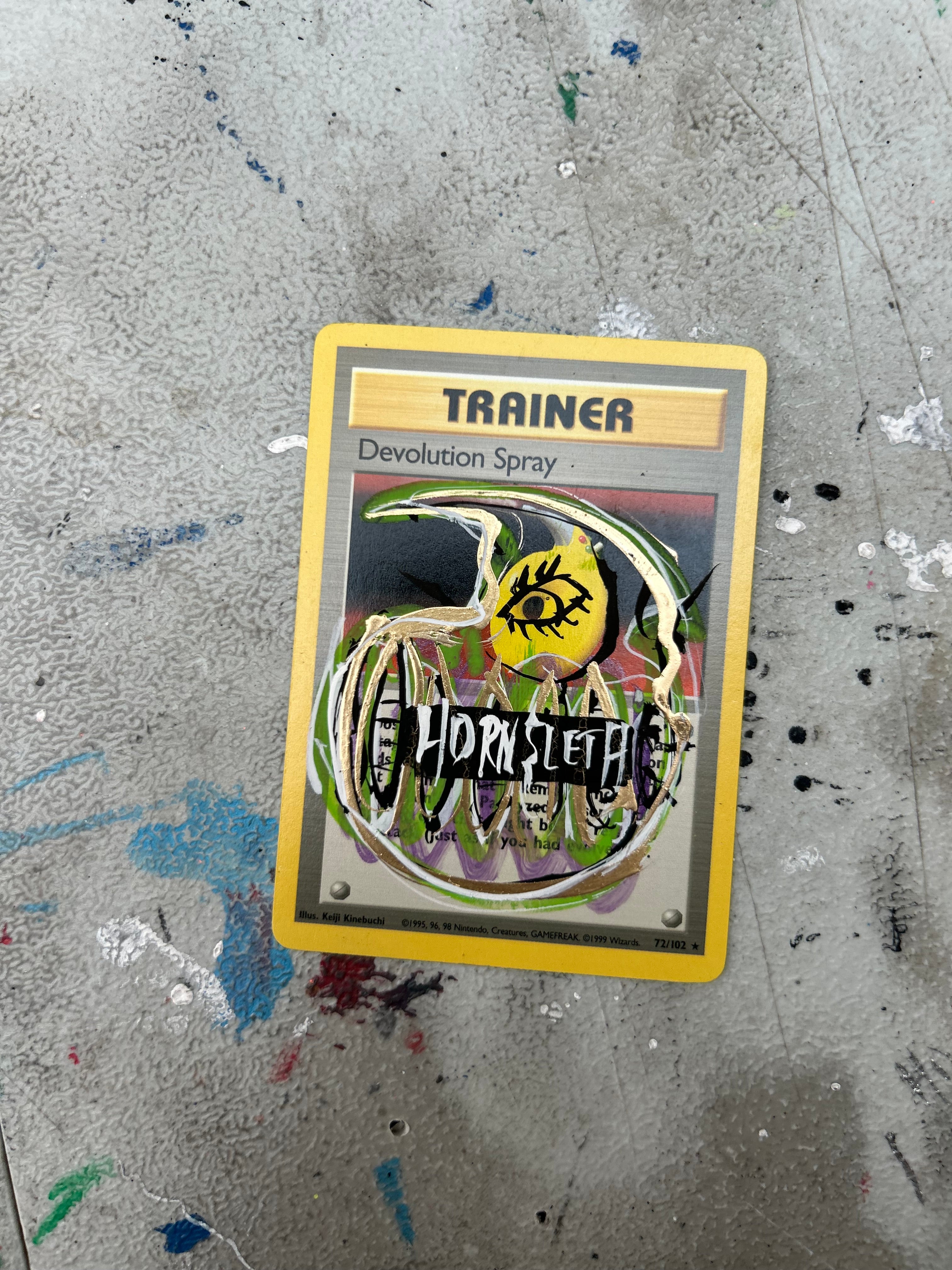 Pokemon Base set Devolution Spray: Hornsleth signeret