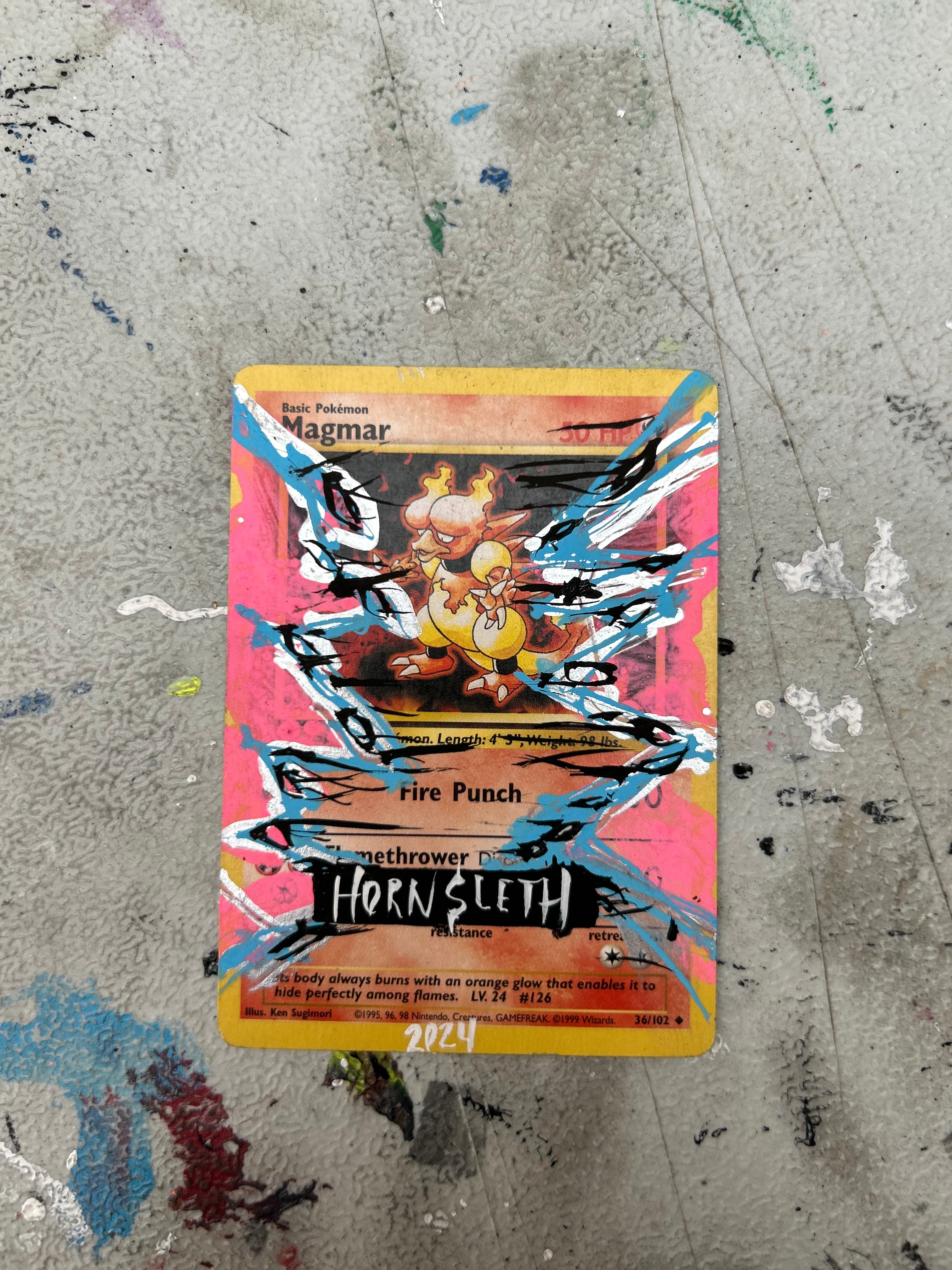 Pokemon Base set Magmar: Hornsleth signeret