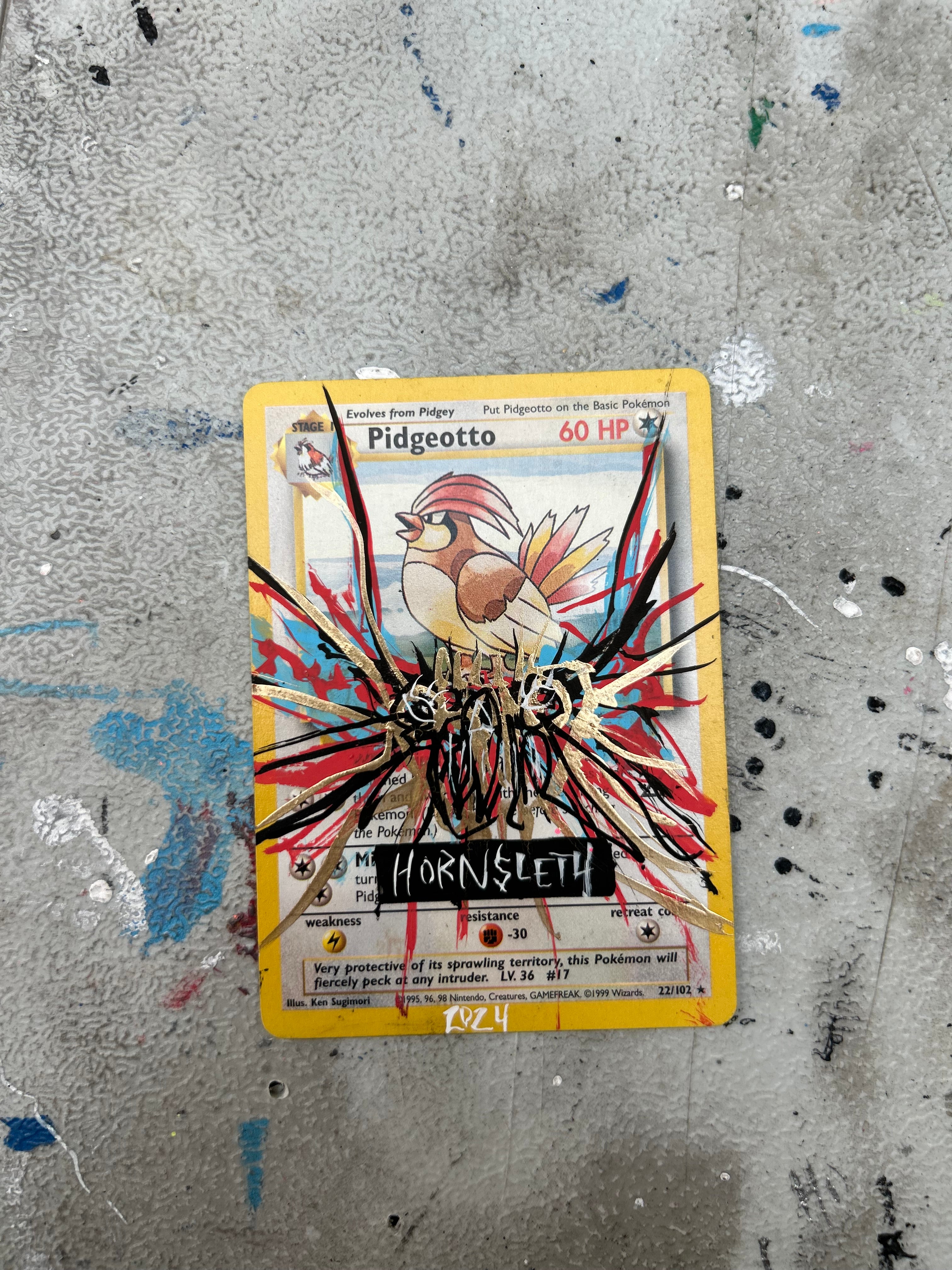 Pokemon Base set Pidgeotto: Hornsleth signeret