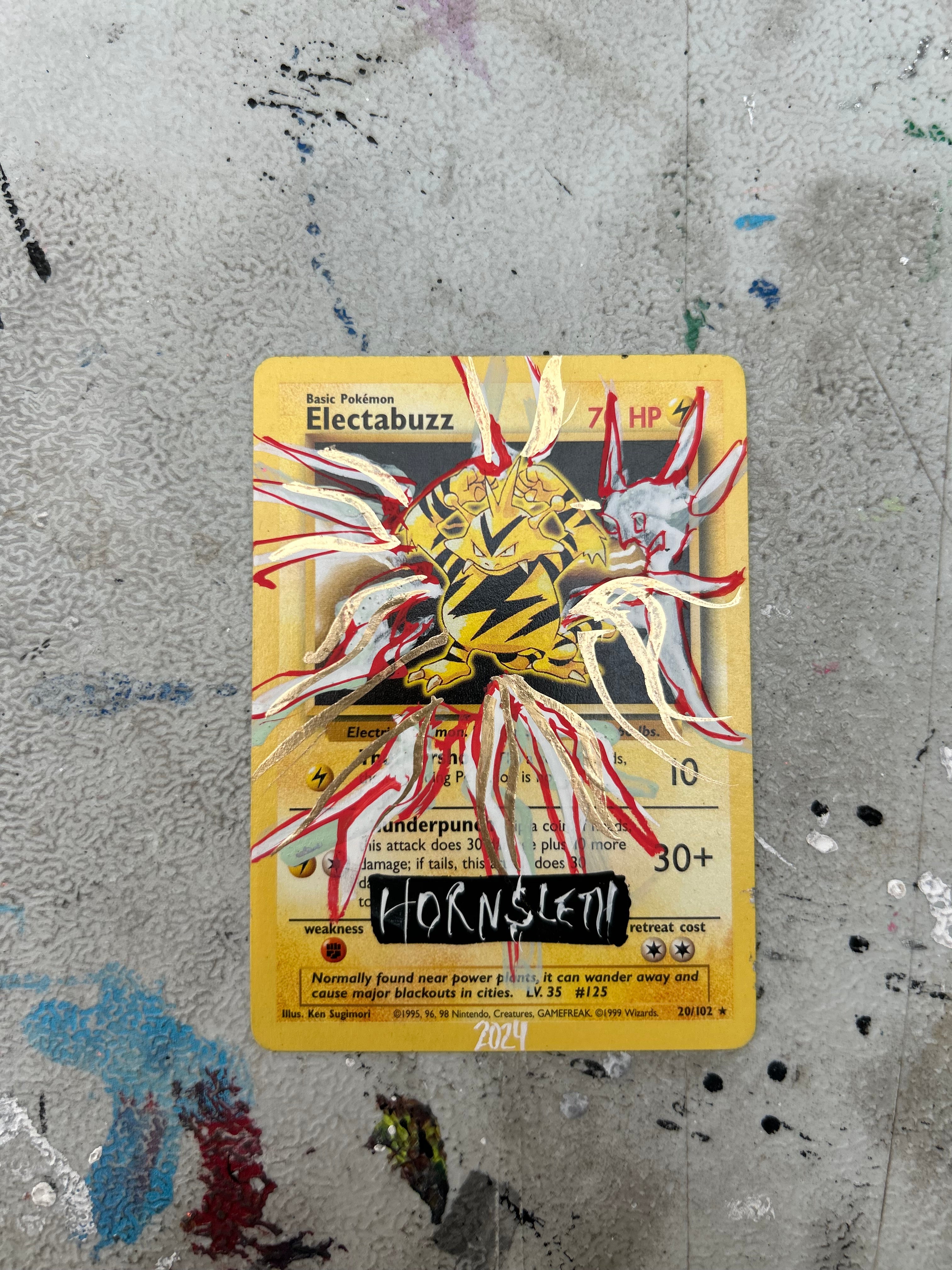 Pokemon Base set Electabuzz: Hornsleth signeret