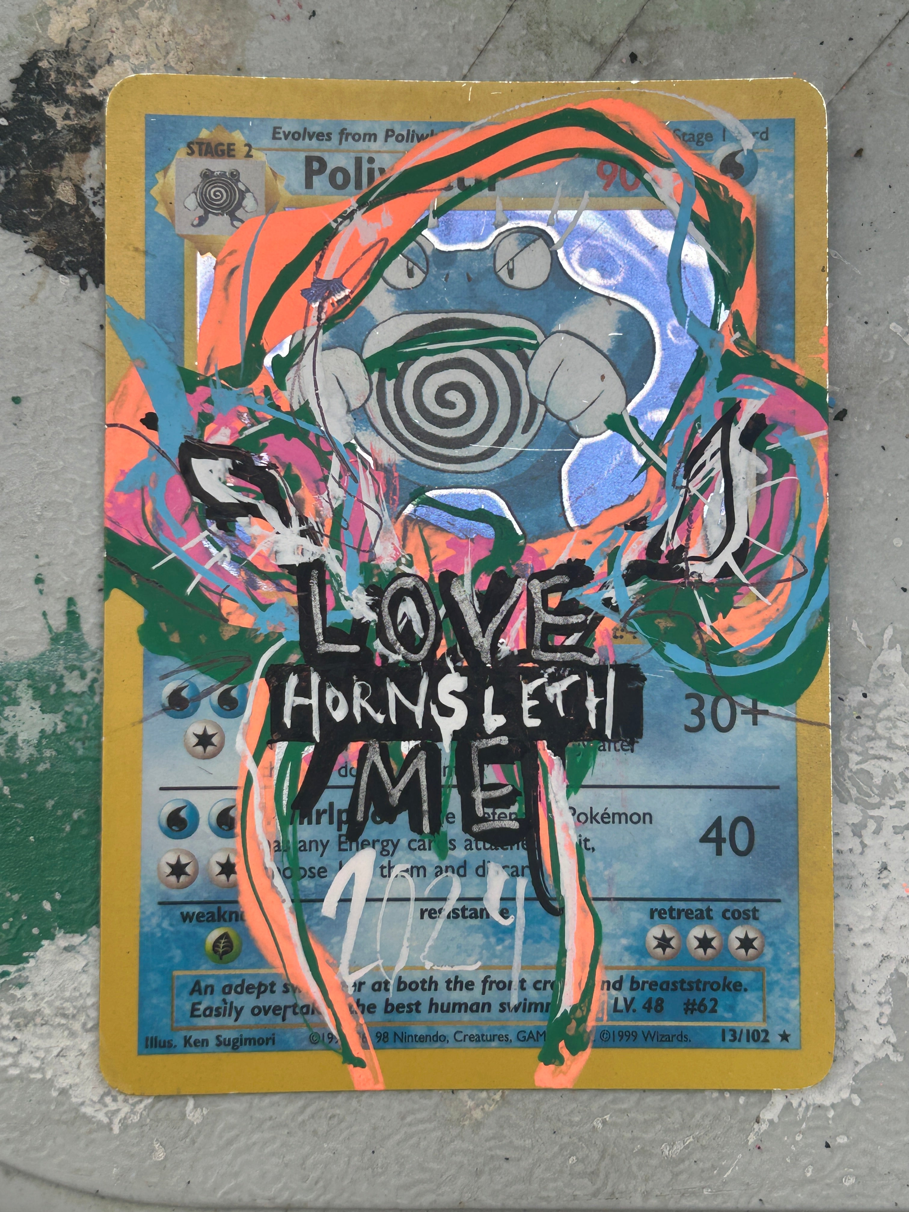 Pokemon Base set Poliwrath: Hornsleth Signeret