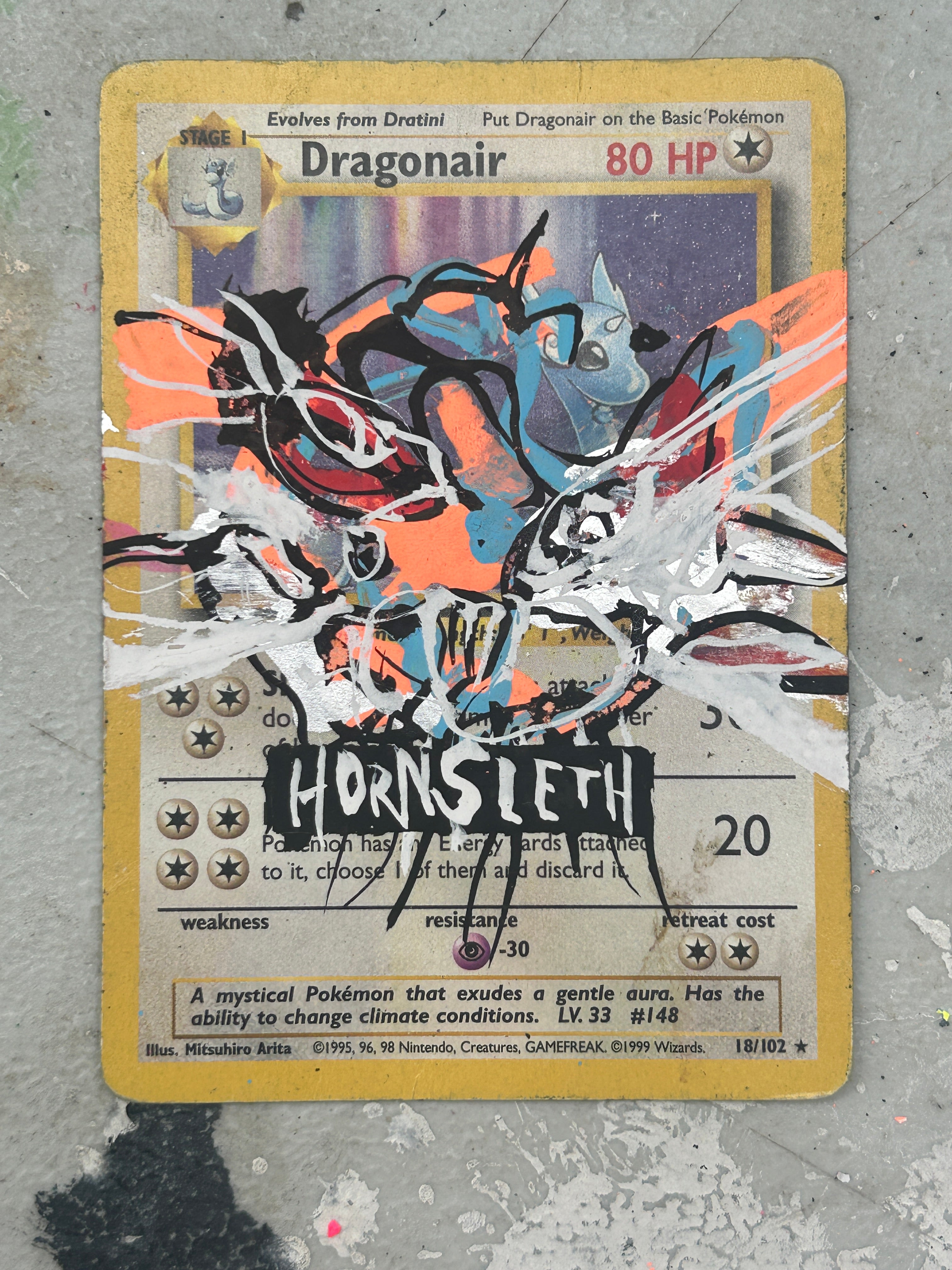 Pokemon Base set Dragonair: Hornsleth Signeret