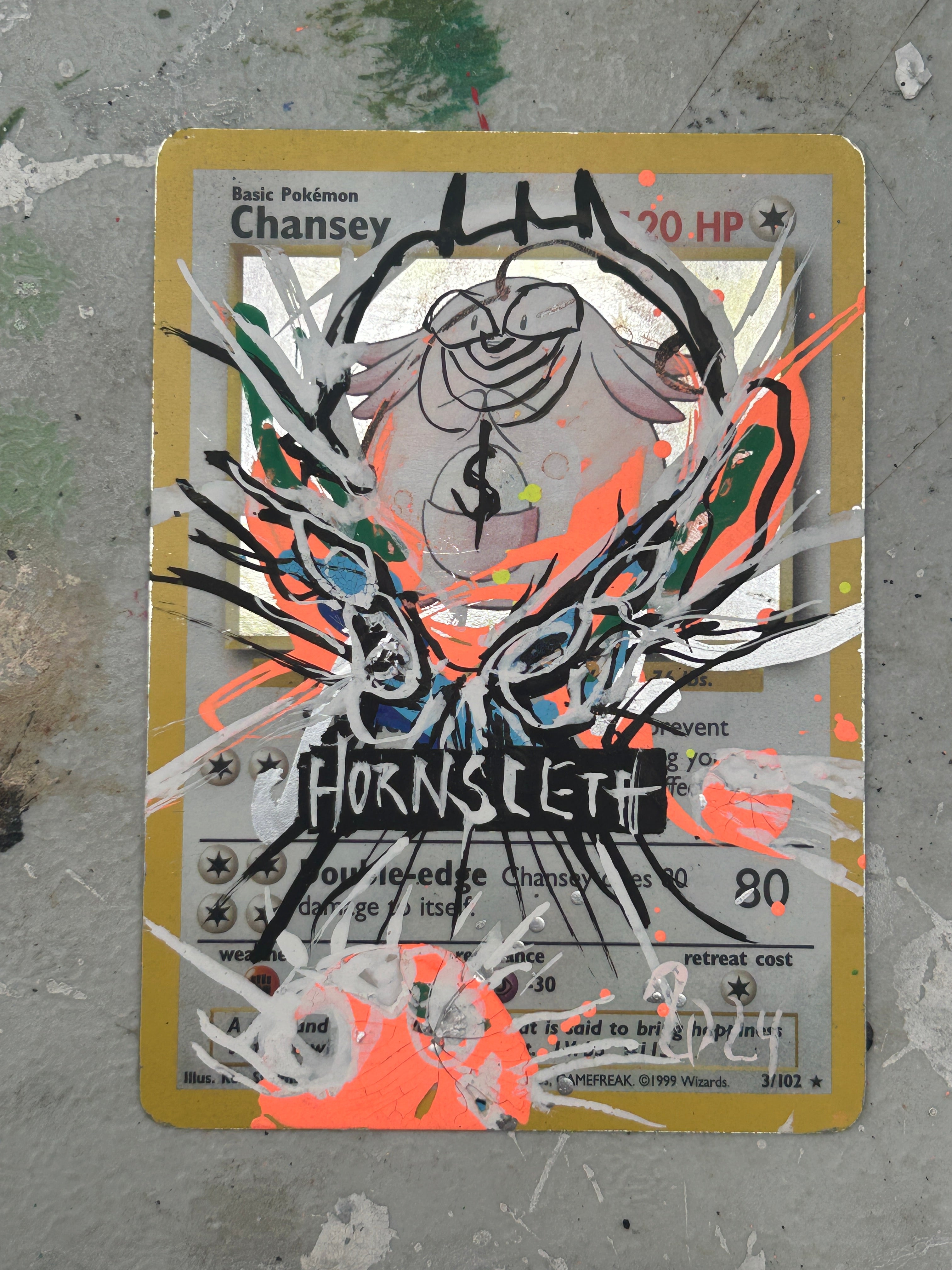 Pokemon Base set Chansey: Hornsleth signeret