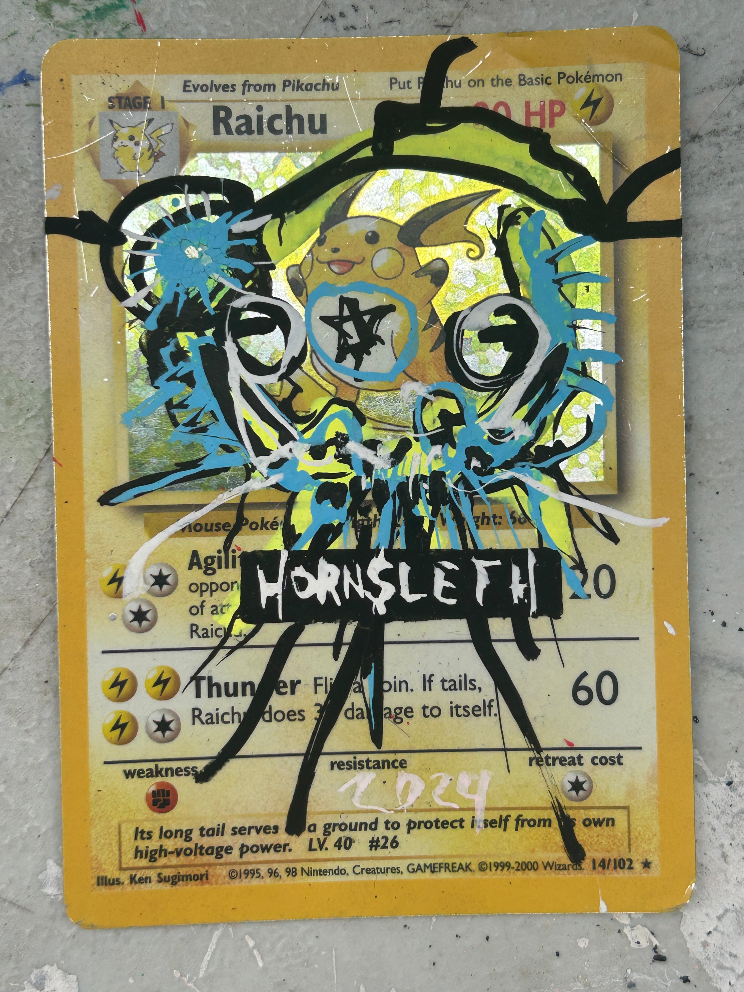 Pokemon Base set Raichu: Hornsleth signeret