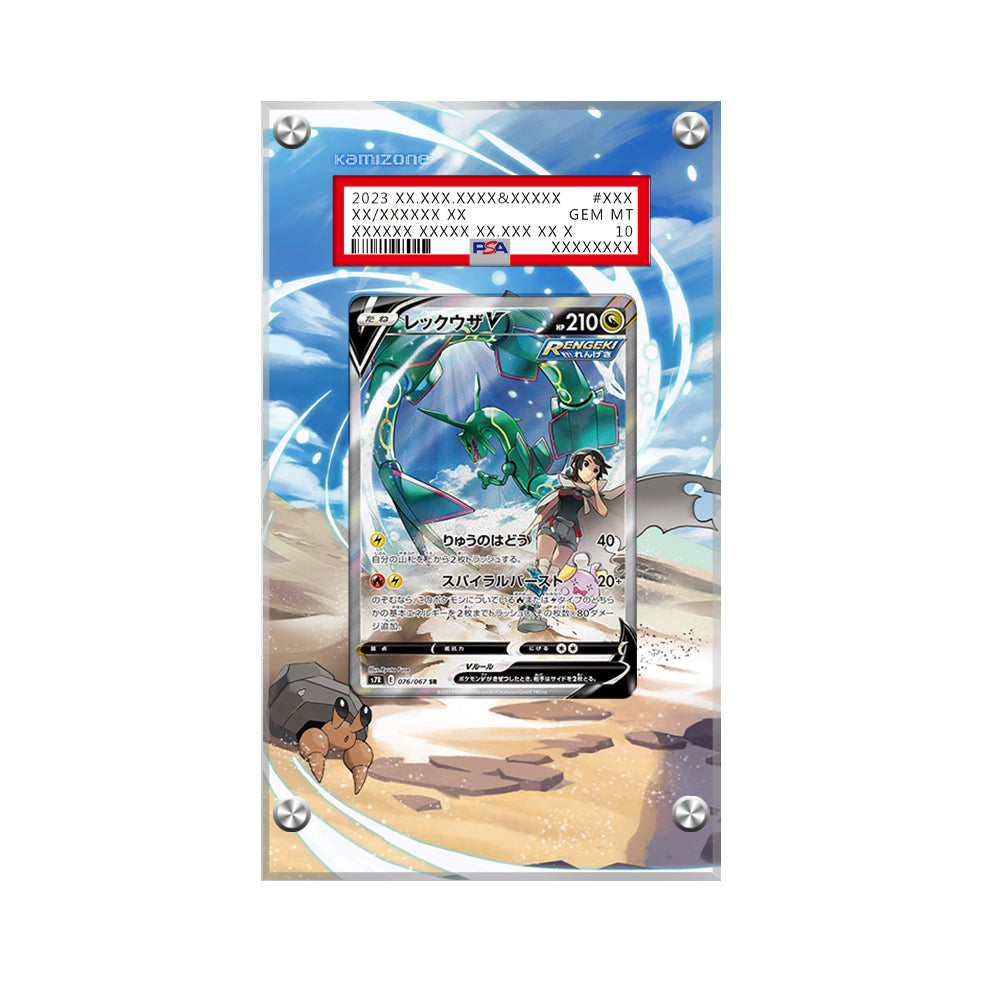 Rayquaza V 194/203 Pokémon Extended PSA Artwork Protective Display Case