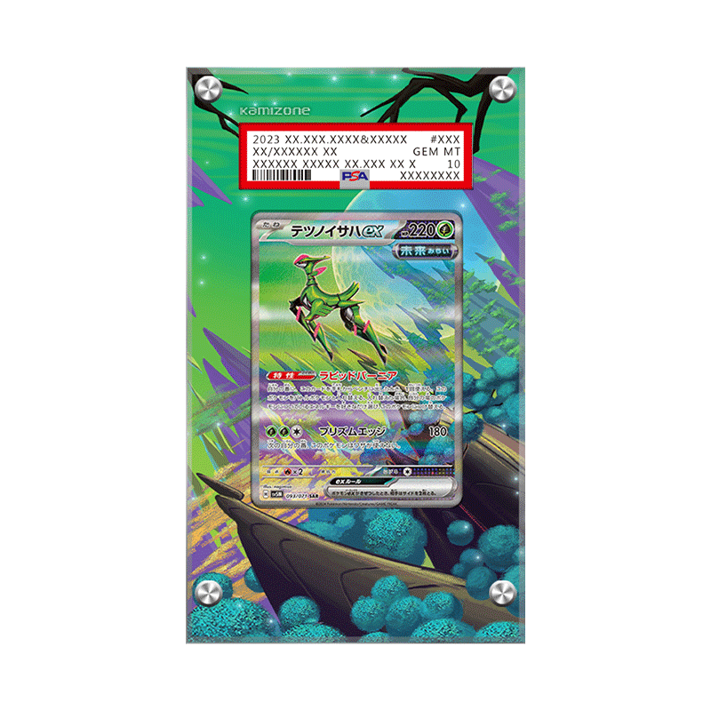 Iron Leaves ex 203/162 - Pokémon PSA Extended Artwork Protective Card Display Case