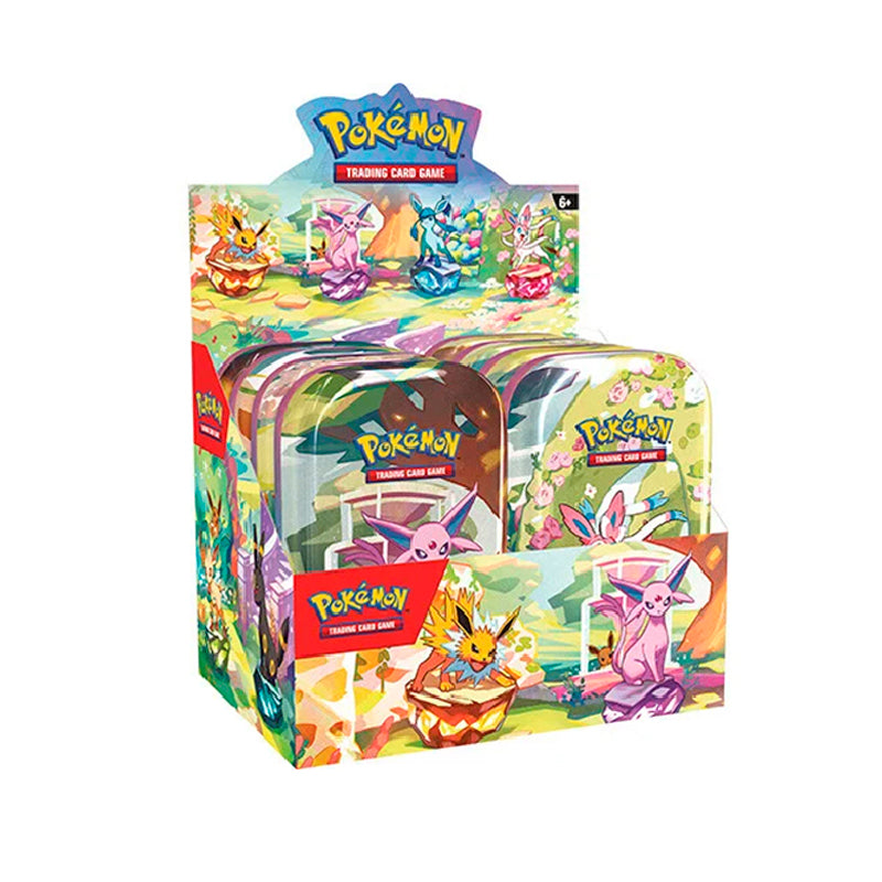 Prismatic evolutions mini tin display - 8 tins