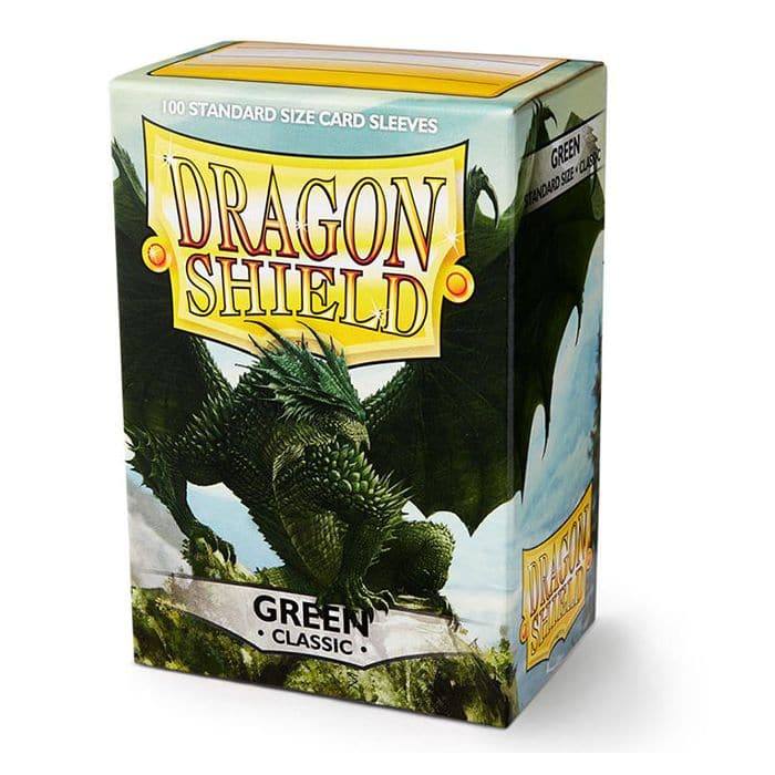 Dragon Shield - Standard Classic Plastiklommer - Grøn (100 Sleeves)