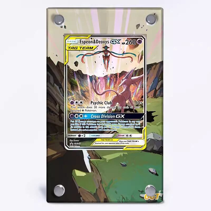 Espeon & Deoxys GX SM240 Pokémon Extended Artwork Protective Card Display Case