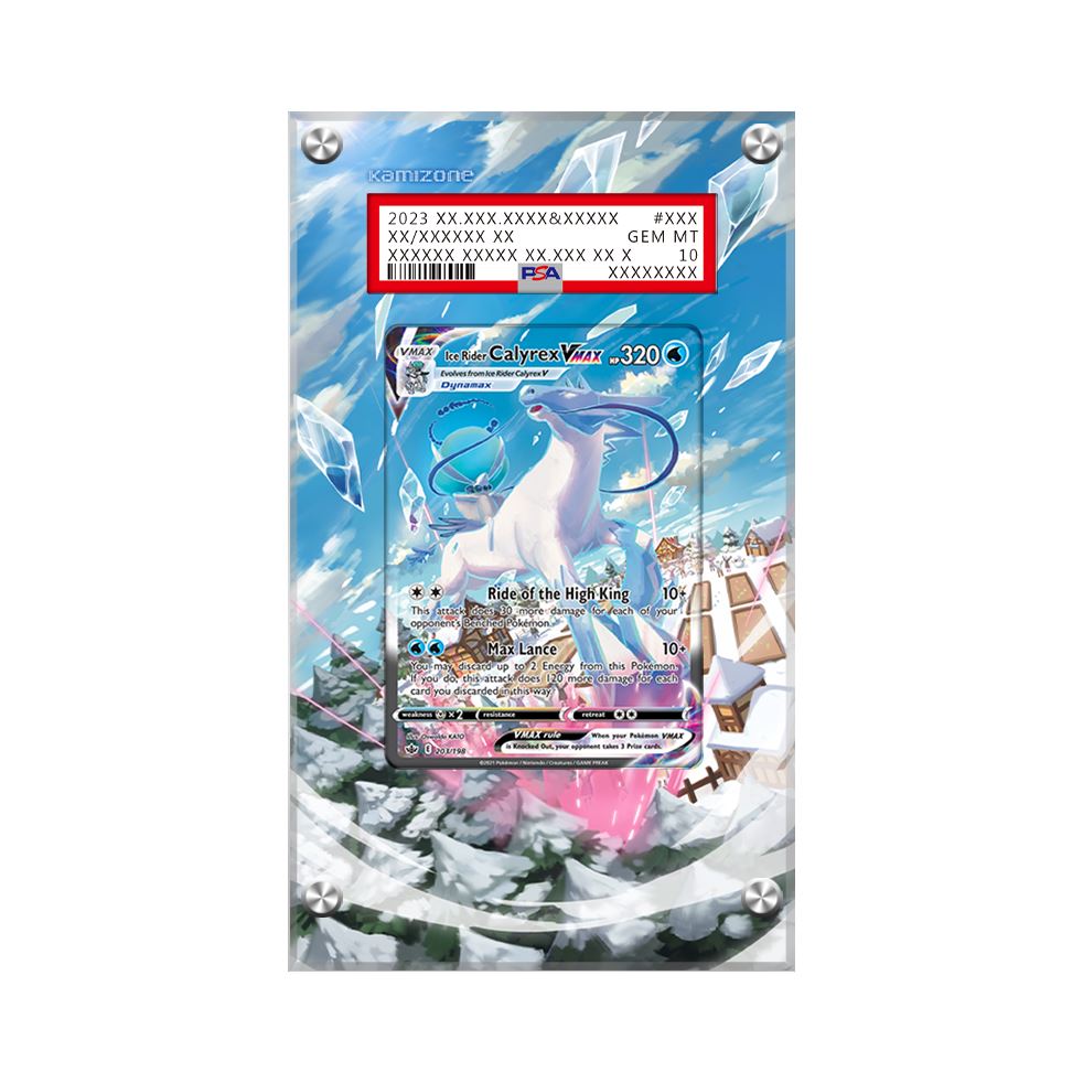 Ice Rider Calyrex VMAX 203/198 Pokémon Extended PSA Artwork Display Case