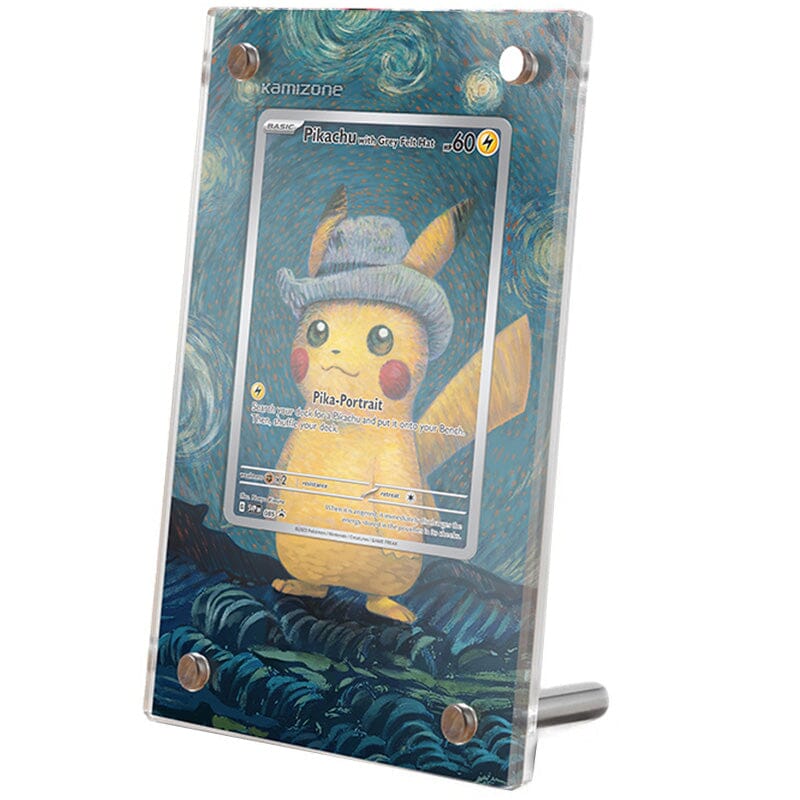 Pikachu with Grey Felt Hat - Pokémon Extended Artwork Protective Display Case