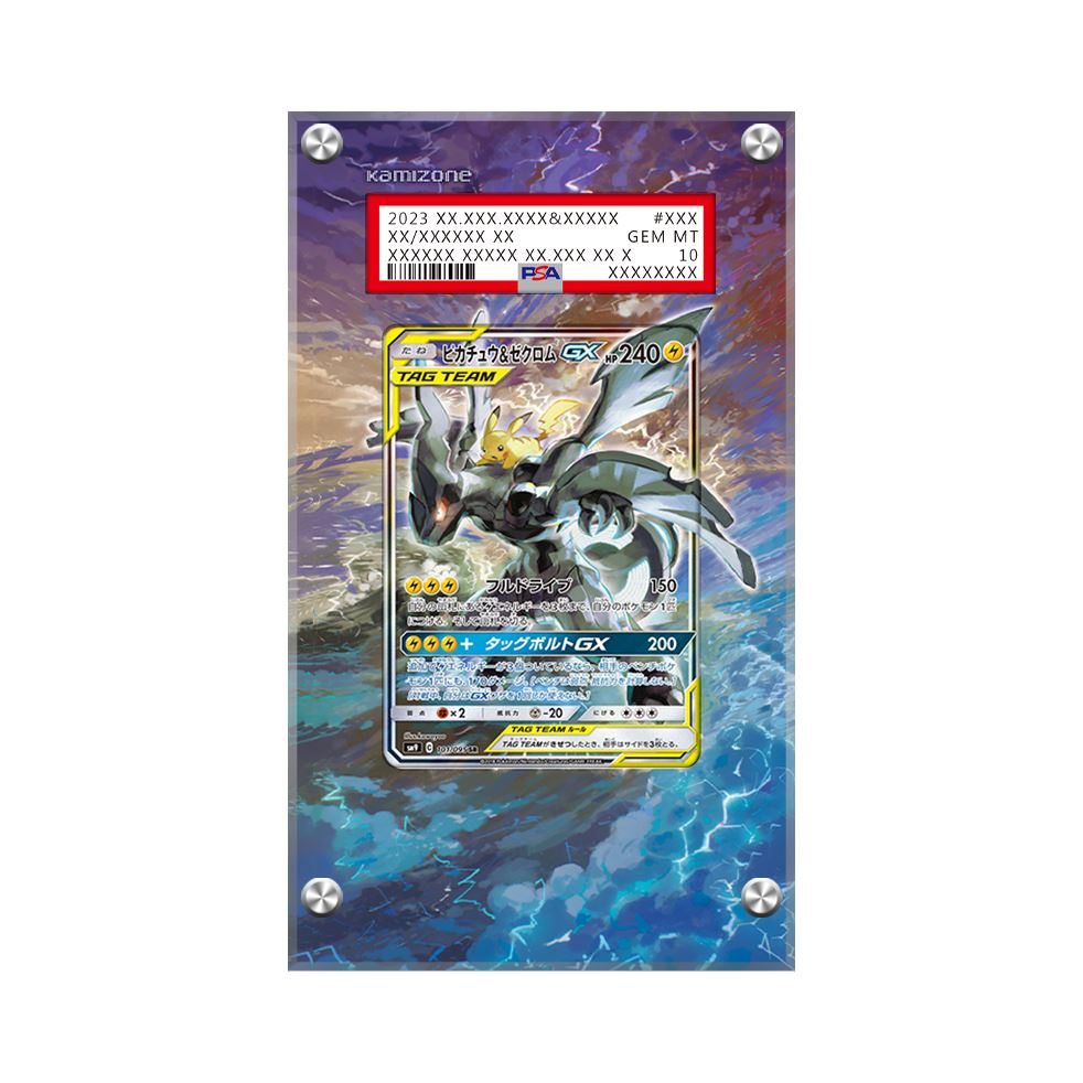 Pikachu & Zekrom GX SM168 Pokémon Extended PSA Artwork Protective Display Case