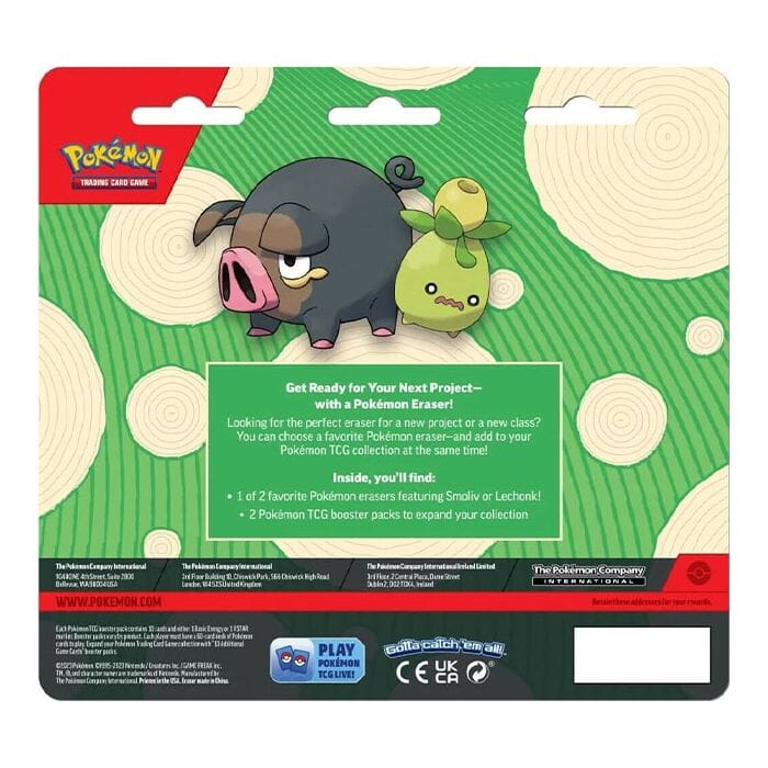 Pokemon - Back To School Eraser - Smoliv