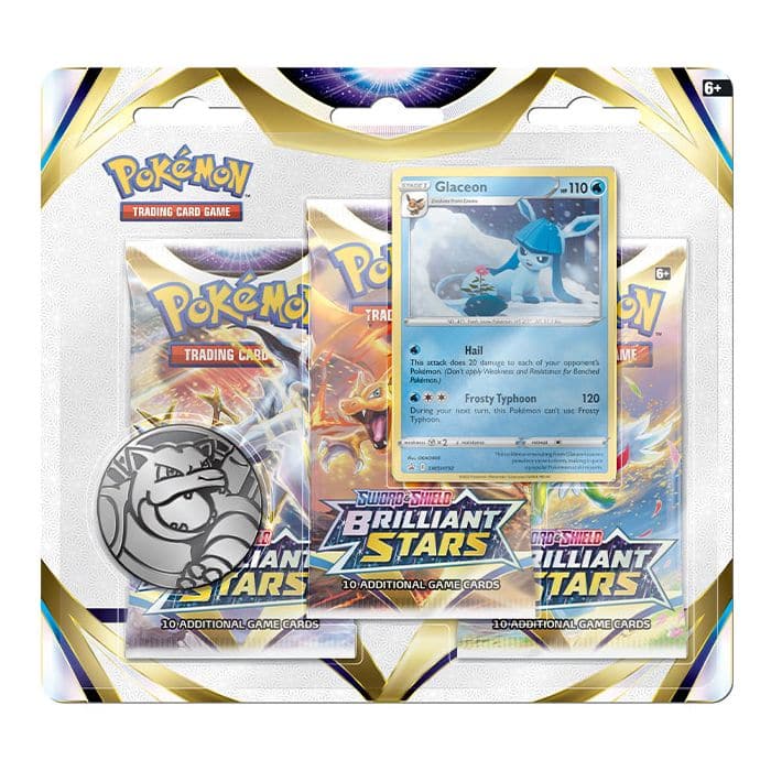 Pokemon - Brilliant Stars - 3 Booster Pakke - Glaceon