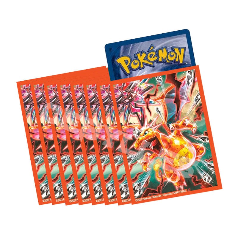 Pokemon - Crystal Charizard - Standard Sleeves (65 Stk) - Plastiklommer