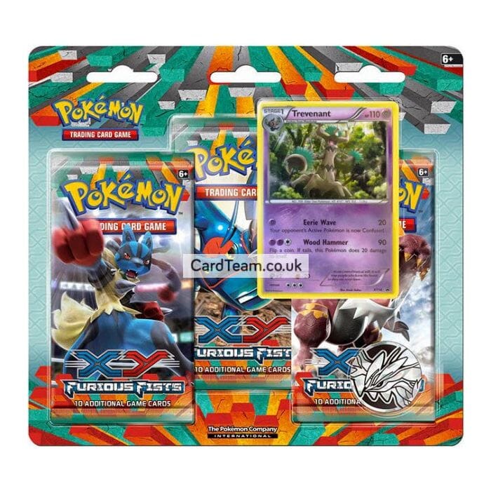 Pokemon - Furious Fists - Slurpuff & Trevenant - 3 Pack Blister