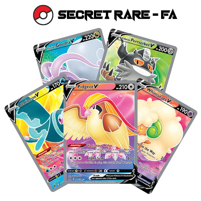 Pokemon Kort - Secret Rare Full Art 5 stk