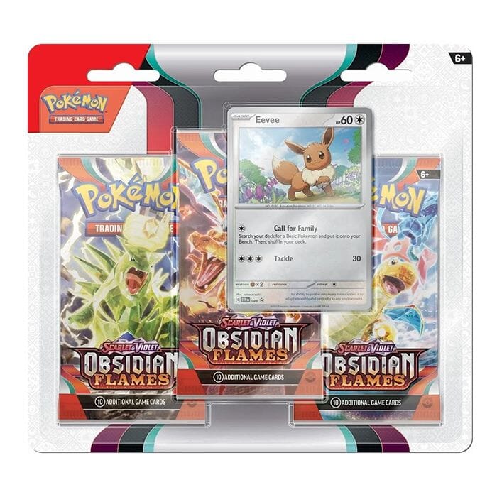 Pokemon - Obsidian Flames - 3 Booster Pakke - Eevee