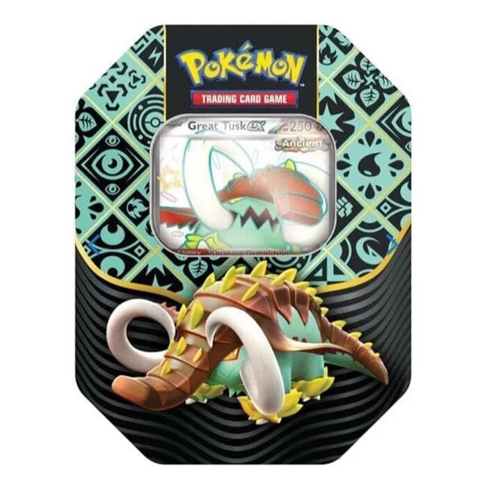 Pokemon - Paldean Fates - Shiny Great Tusk Ex Tin(PREORDRE)