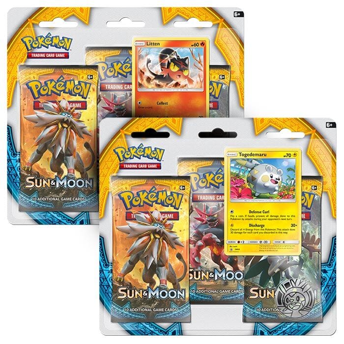 Pokemon - Sun & Moon - Base Set - 3 Booster Pakke