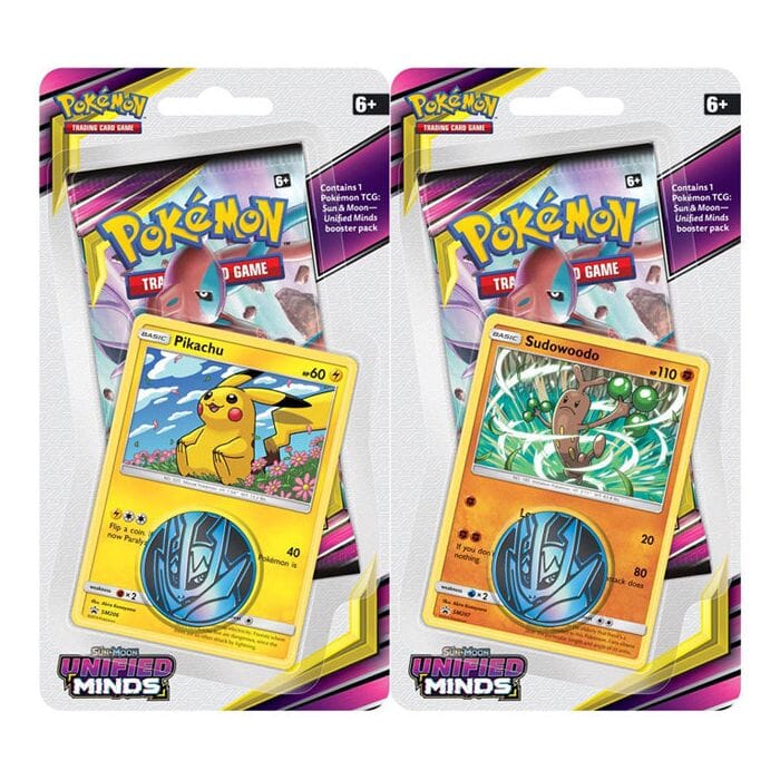 Pokemon - Unified Minds - Checklane Blister - Sudowoodo & Pikachu