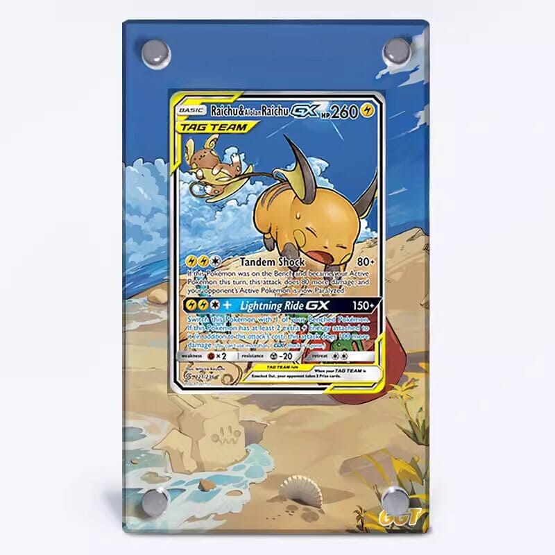 Raichu & Alolan Raichu GX 221/236 Pokémon Extended Artwork Protective Card Case