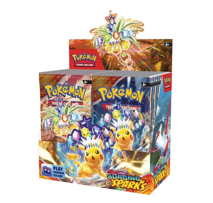 Pokemon Surging Sparks Booster Box display