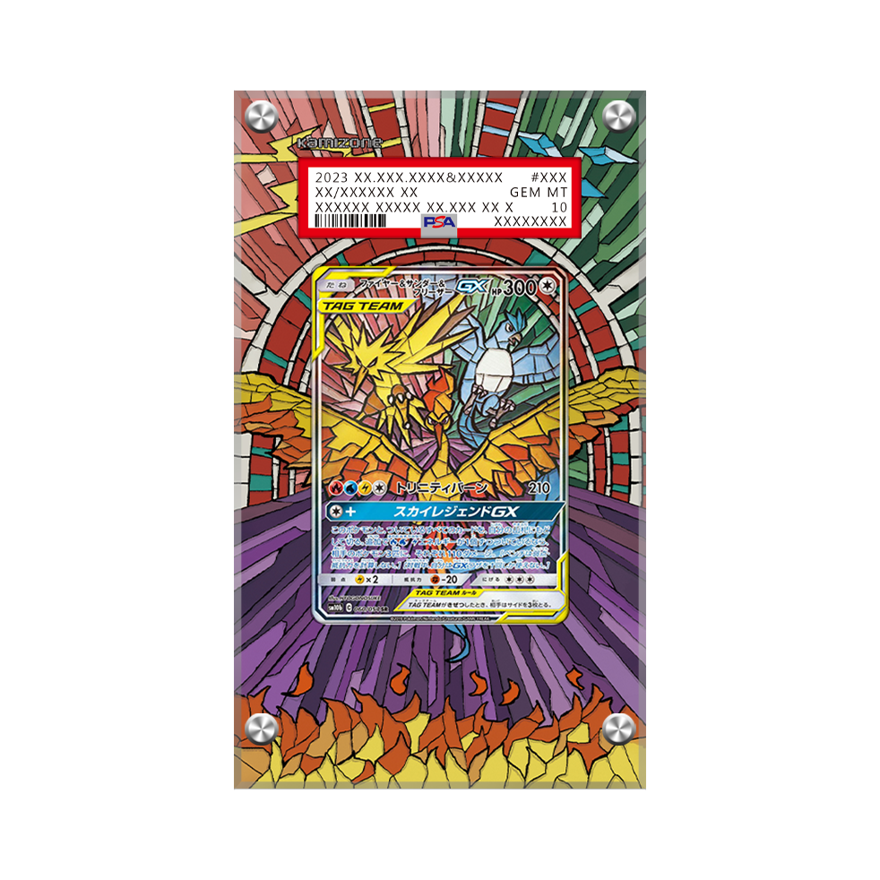 Moltres, Zapdos & Articuno GX SM210 Pokémon PSA Extended Artwork Display Case